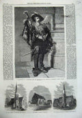 Old Antique Print 1867 Fine Art Trumpeter Church Bredin Australia Thomas 19th