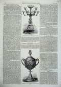 Original Old Antique Print 1867 Testimonial Wingfield Pall Mall Gazette 19th