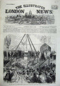 Old Antique Print 1867 Queen Foundation Albert Orphan Asylum Bagshot Art 19th