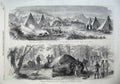 Original Old Antique Print 1867 Duke Edinburgh Camp Buffalo Nek Africa Elephant
