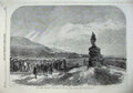 Old Antique Print Fine Art 1867 Queen Statue Prince Consort Balmoral Rain 19th