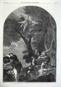 Old Antique Print Fine Art 1867 Peter Martyr Angles Trees Battle Thomas 19th