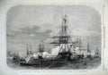 Old Antique Print 1867 Ship Galatea Emperor Brazil Duke Edinburgh Janeiro 19th
