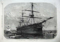 Old Antique Print Screw Steamer Ship Euphrates British Troops India 1867 19th
