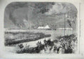 Old Antique Print 1867 Reception Belgian Riflemen Camp Wimbledon Common 19th