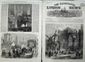 Antique Old Print 1867 Melrose Abbey Queen Kelso Bridge Scotland Fine Art 19th