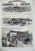Old Antique Print 1868 Shoeburyness Plymouth Experiments Breakwater Art 19th