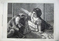 Original Old Antique Print 1868 Fine Art Little Girl Fox Fur Paper Andrews 19th