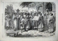 Old Antique Print 1868 Abyssinian Church Festival Palm Sunday Natives Art 19th