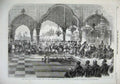 Original Old Antique Print 1868 Durbar Lucknow Rajah Kapoorthulla Governor Art