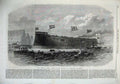 Old Antique Print 1868 Iron Clad Fleet Ship Hercules Chatham Queen Boats 19th