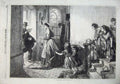 Original Old Antique Print 1868 Fine Art Valentines Day Postman Woman Children