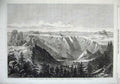 Original Old Antique Print 1868 Abyssinian Plateau Senafe Adowa Peaks Mountains