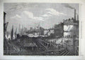 Old Antique Print Fine Art 1868 Works Embankment River Thames Lambeth Art 19th