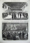 Old Antique Print 1868 Special Constables Paddington Rifle Ta Army London 19th