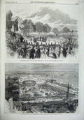 Old Antique Print 1868 Disraeli Exhibition Buckinghamshire Maritime Havre 19th