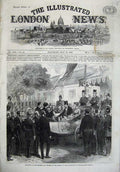 Old Antique Print 1868 Reception Emperor French Orleans America Carriage 19th