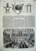 Old Antique Print Abyssinian Arms 1868 Dinner Inns Court Ta Universities 19th