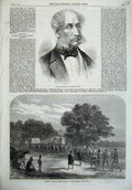 Original Old Antique Print Earl Cardigan 1868 Elephant Ivory Waggons Africa Art