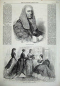 Old Antique Print Paris Fashion 1868 Portrait Vice Chancellor Giffard Art 19th
