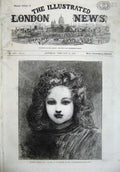 Old Antique Print 1868 Fine Art Portrait Young St George Lundgren Gallery 19th
