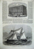 Old Antique Print 1868 Ship John Penn New Zealand Grosvenor Westminster 19th