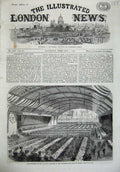 Old Antique Print 1868 Queen Volunteer Hall Ta Bristol Entertainment Art 19th
