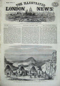 Original Old Antique Print 1868 Abyssinian Shoho Village Akoo Annesley Bay War
