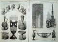 Old Antique Print 1868 Art Kensington Museum Vase Ewer Brooch Bowl Door 19th