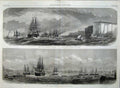 Antique Old Print 1868 Duke Edinburgh Australia Galatea Ship Sydney Heads 19th