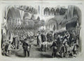 Old Antique Print 1868 Prince Wales Knight St Patrick Cathedral Ireland 19th