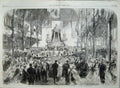 Antique Old Print 1868 Prince Wales Ireland Ball Exhibition Palace Dublin 19th
