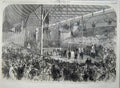Old Antique Print Queen Thomas'S Hospital Thames Embankment Stone 1868 19th