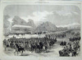 Old Antique Print 1868 Ta Army Review Queen Windsor Castle Park Horses 19th