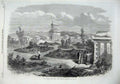Old Antique Print 1869 Crimea War French Cemetery Graves Tools Fine Art 19th