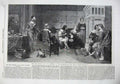 Old Antique Print 1869 Rich Widow Men Chair Dog Table Wynfield Fine Art 19th
