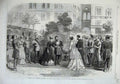 Old Antique Print 1869 Prince Wales Egypt Viceroy Introducing Mrs Stanton 19th