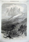 Old Antique Print 1869 Friar'S Head Organ Mountains Rio Janeiro Fine Art 19th