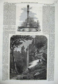Old Antique Print Bushman'S Cave Eland Kat River Africa 1869 Fountain Art 19th