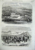 Original Old Antique Print 1869 Conflict Workmen Siers Belgium Ameer Cabool