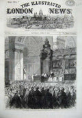 Old Antique Print 1869 Enthronement Bishop London St Pauls Cathedral Art 19th
