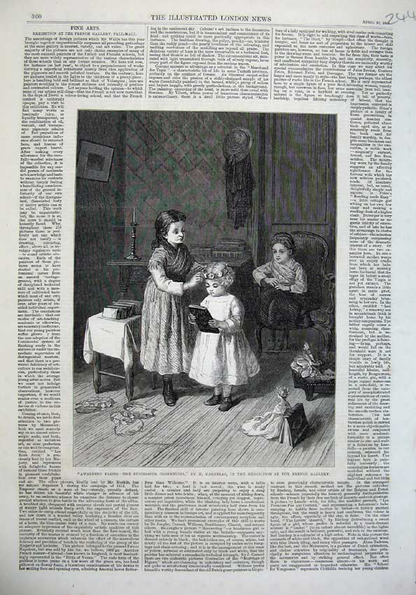 Old Antique Print Fine Art 1869 Children Awarding Prizes Dargelas French 19th