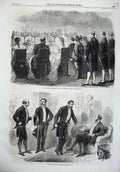 Old Antique Print New Court Costume 1869 Empress Eugenie Abyssinian Art 19th