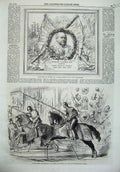 Original Old Antique Print 1869 Monument Admiral Napier Meyrick Armour Museum