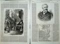 Old Antique Print 1869 Ferdinand Lesseps Promoter Suez Canal Plan Bazaar 19th