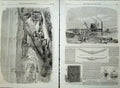 Old Antique Print Isthmus Suez Canal Chalouf 1869 Dredges Book Roebuck 19th