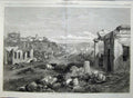 Antique Old Print 1869 Crimea War Ruins Building City Sebastopol Fine Art 19th