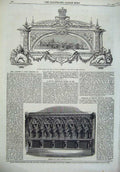 Old Antique Print Sivler Casket King Belgians 1869 Reredos Church Mayfair 19th