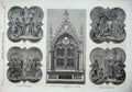 Original Old Antique Print Monument Lord Elgin Calcutta Bas-Reliefs India China