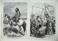 Old Antique Print 1869 Kamilo Pantagonian Cacique African Women Ship Lynx 19th